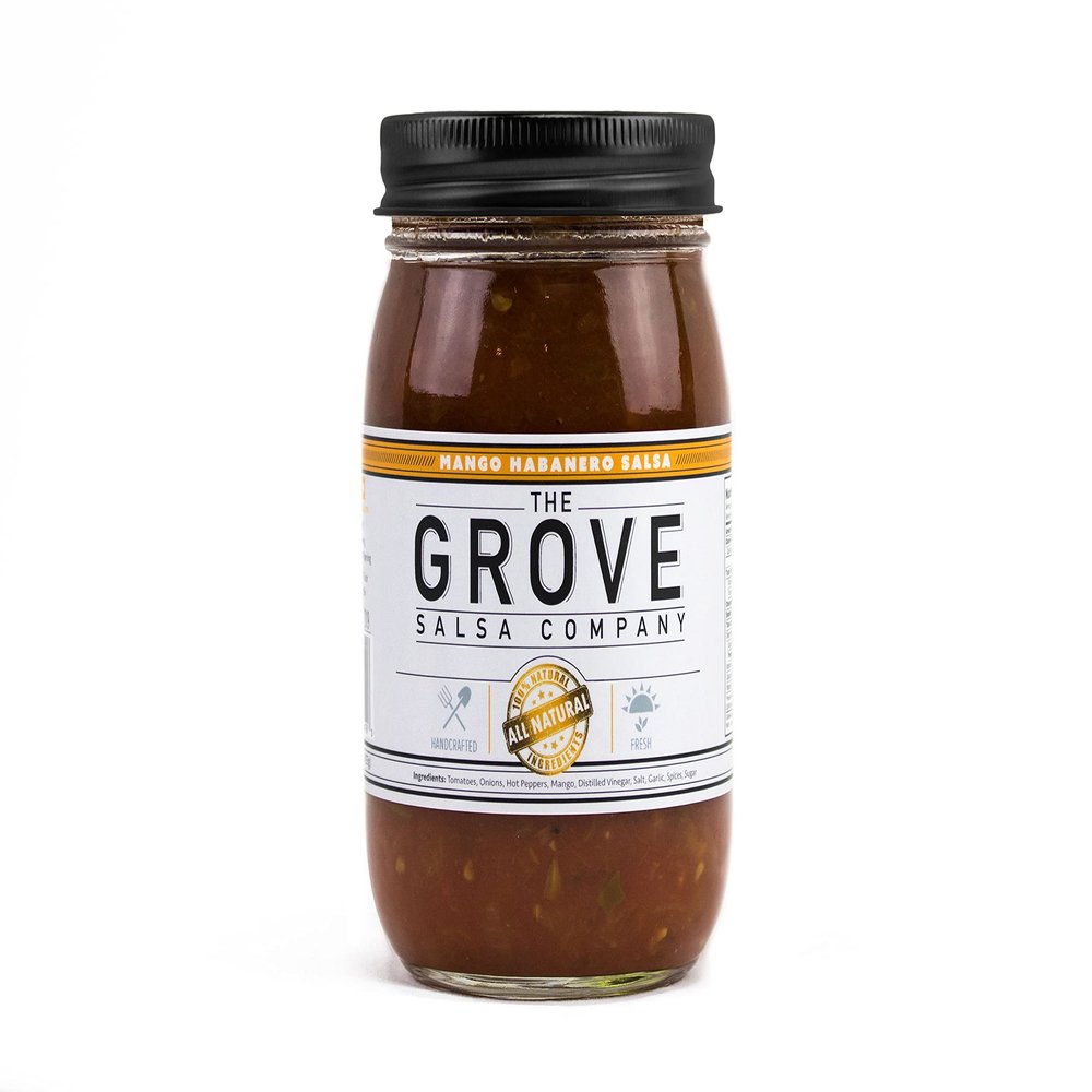 Grove Salsa -MANGO HABANERO Salsa -ALL NATURAL- FRESH- HAND CRAFTED (2-pack)