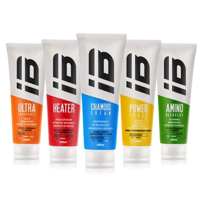 IB Performance KIT 5 INBIKE Creams (Power + Ultra + Heater + Amino + Chamois Men Blue)