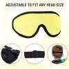 2 Pieces 3D Sleep Mask for Kids Memory Foam Contoured Eye Mask, Travel Sleep Eye Cover with Adjustable Strap, 3D Blindfolds(Pink and Yellow) view 4