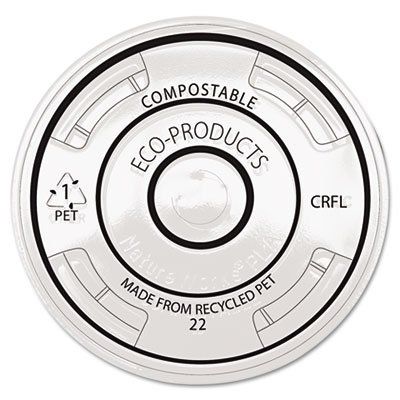 Recycled Content Clear Plastic Cold Drink Cup Lids- Clear- 1000/Carton