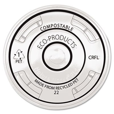 Recycled Content Clear Plastic Cold Drink Cup Lids- Clear- 1000/Carton