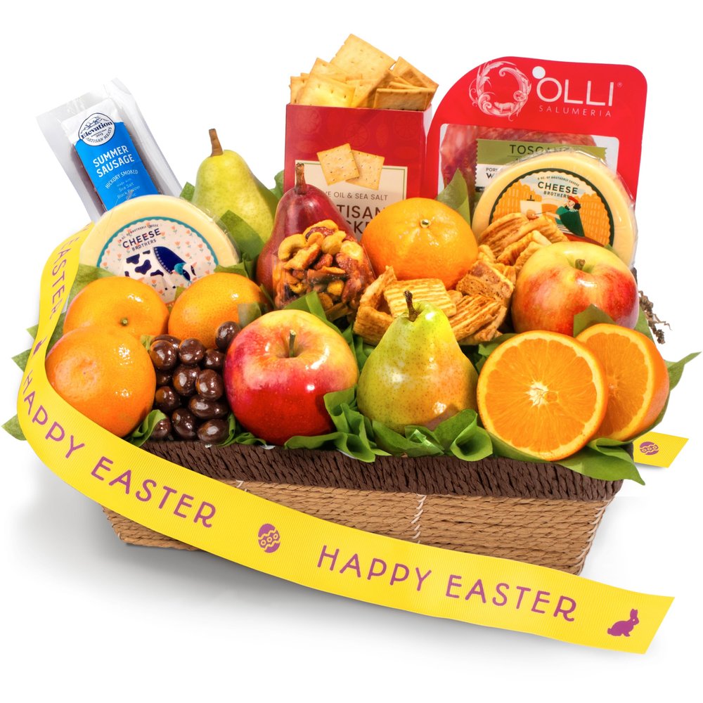 A Gift Inside Golden State Fruit Gourmet Abundance Fruit Basket Easter Gift