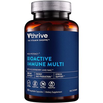 Vthrive Bioactive Immune Multivitamin with Elderberry NAC (120 Vegetable Capsules)