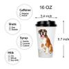 Youngever 72 Sets Disposable Coffee Cups with Lids, To Go Hot Coffee Cups, Durable Paper Cups with Lids (Dog Puppy Theme Design) view 2