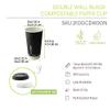 PacknWood 210GCDW20N Double Wall Black Compostable Paper Cup, disposable paper cup, coffee cups, disposable tea cups, dixie cups, paper coffee cups, disposable cups - 20oz D:3.5in H:6.3in - 500 pcs view 2