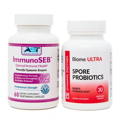 ImmunoSEB (60 caps) & Biome Ultra (ProbioSEB CSC3) (30 caps) - Immunity Boost Bundle  Systemic Enzymes & Probiotics