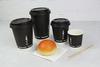 PacknWood 210GCDW4N Double Wall Black Compostable Paper Cup, disposable paper cup, coffee cups, disposable tea cups, dixie cups, paper coffee cups, disposable cups - 4oz D:2.4in H:2.4in - 1000 pcs. view 4