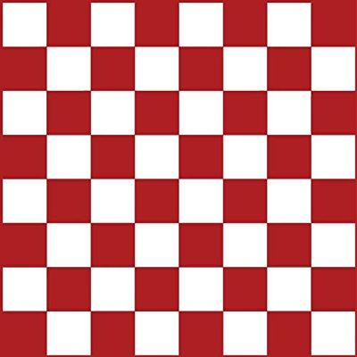 6" Round - Maroon Checkerboard Birthday - D24682 - 2D Edible Cake Cupcake Party Topper