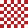 6" Round - Maroon Checkerboard Birthday - D24682 - 2D Edible Cake Cupcake Party Topper view 1