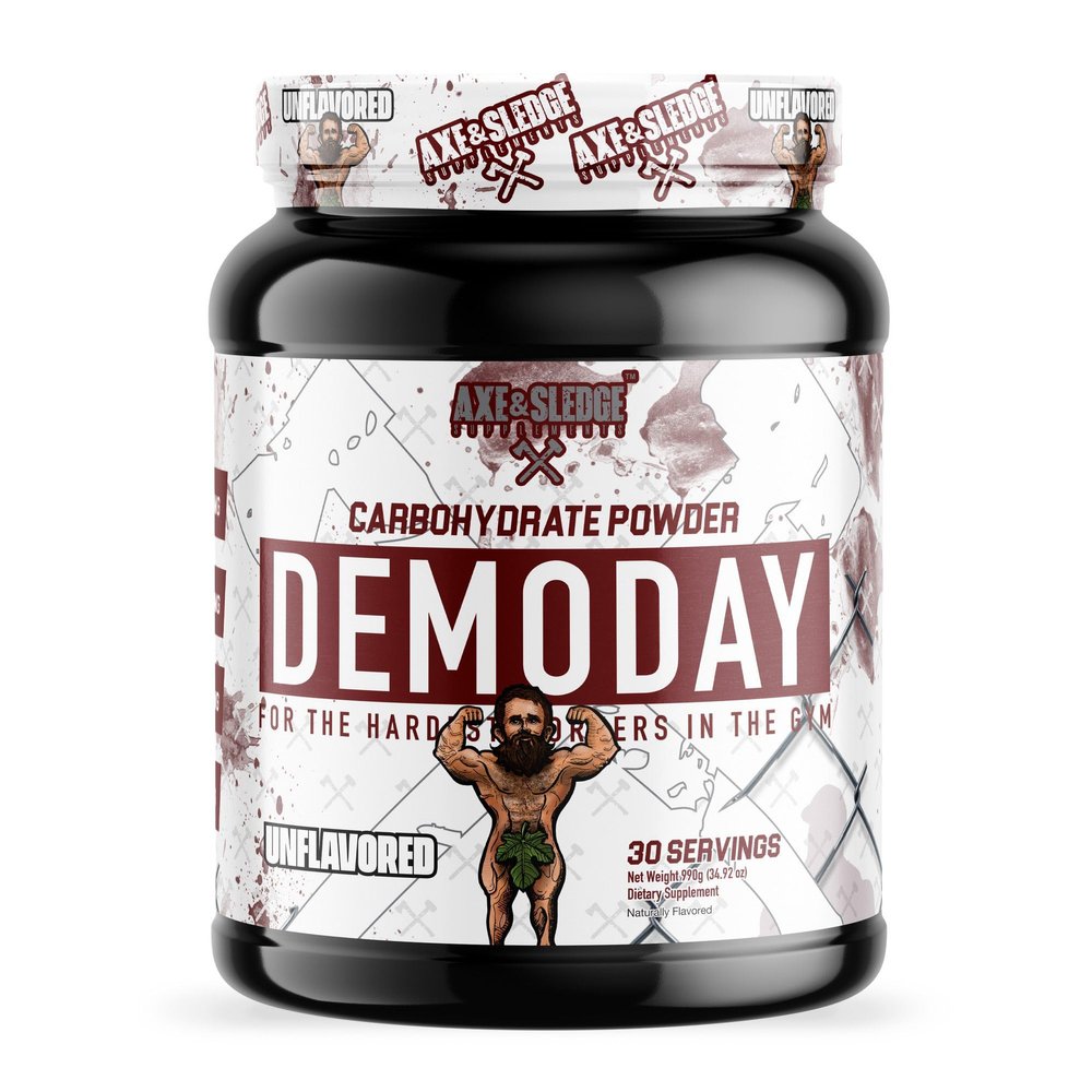 Axe & Sledge Supplements Demo Day Intra-Workout Carbohydrate Powder with Cluster Dextrin, Carb10, Hydromax, & Palatinose, Enhances Performance and Pumps, 30 Servings (Unflavored)
