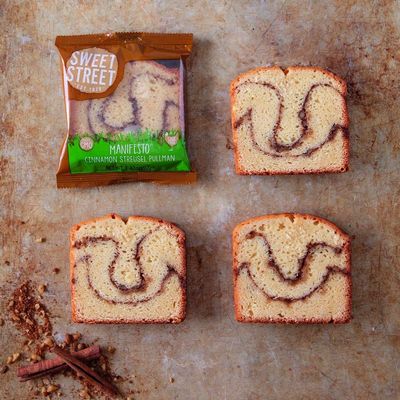 Sweet Street Manifesto Cinnamon Streusel Pullman Coffee Cake, 3.42 Ounce - 32 per case.
