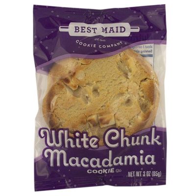 Best Maid White Chunk Macadamia Cookie, 3 Ounce - 48 per case.