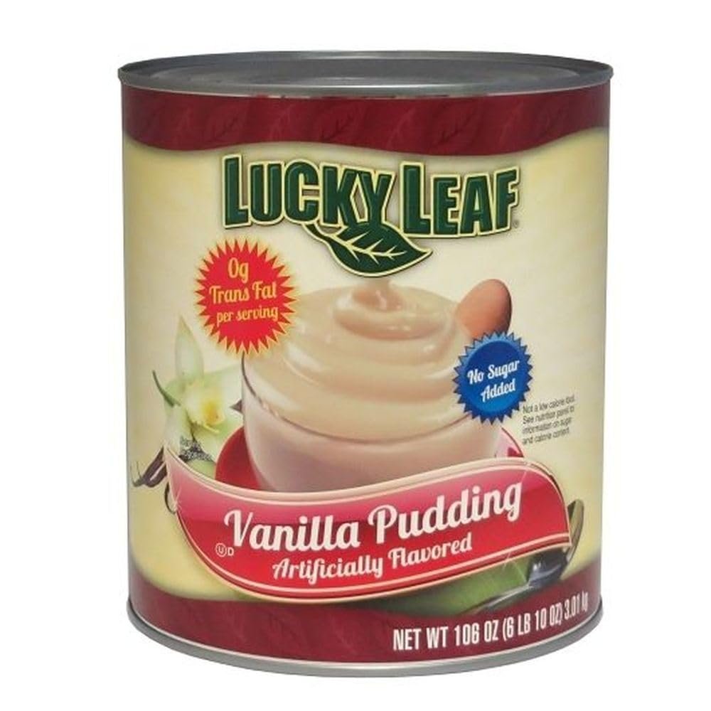 Lucky Leaf Vanilla Pudding, 106 Ounce Can -- 3 per case.