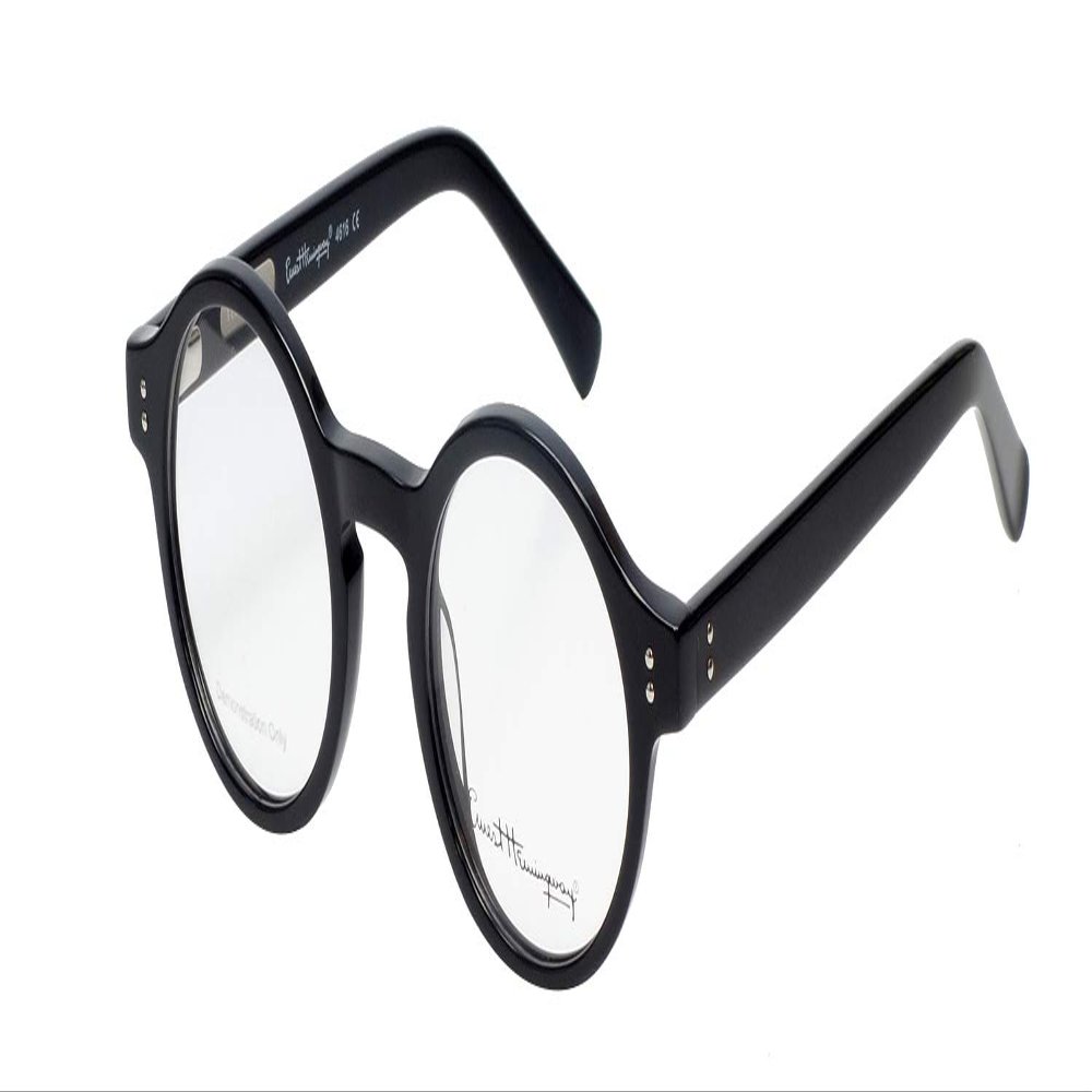 Ernest Hemingway Round/Oval Blue Light Block Reading Glasses +2.00 H4616 Black 47mm