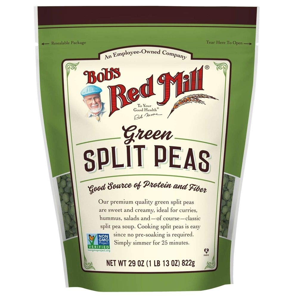 Bobs Red Mill Green Split Peas, 29 Ounce - 4 per case.