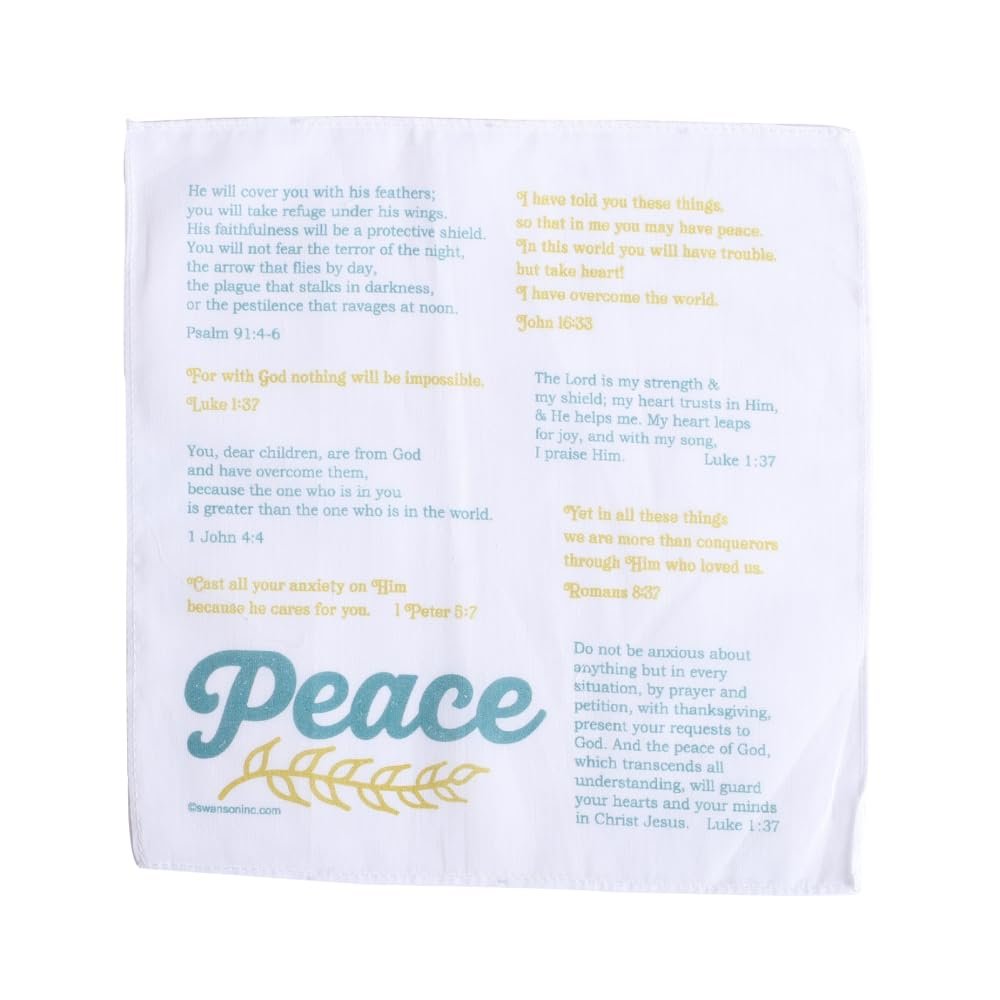 Swanson Christian Products Prayer Cloth Pack of 6 8x8 Prayer Cloths for Anointing Prayer Pocket Prayer Cloths (Peace) Prayer Cloth for Christians Prayers in My Pocket