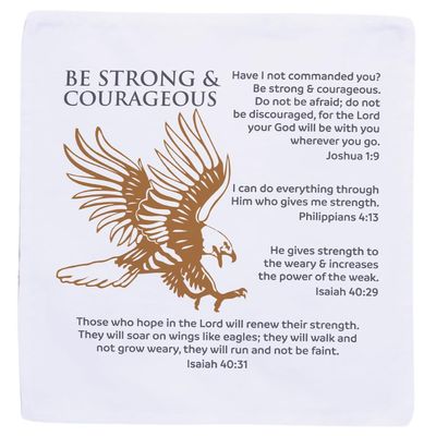 Swanson Christian Products Prayer Cloth Pack of 6 8x8 Prayer Cloths for Anointing Prayer Pocket Prayer Cloths BE Strong & Courageous Prayer Cloth for Christians