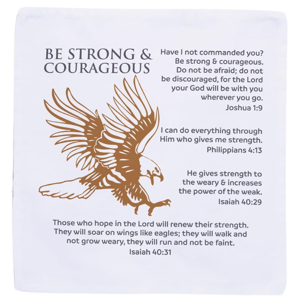 Swanson Christian Products Prayer Cloth Pack of 6 8x8 Prayer Cloths for Anointing Prayer Pocket Prayer Cloths BE Strong & Courageous Prayer Cloth for Christians