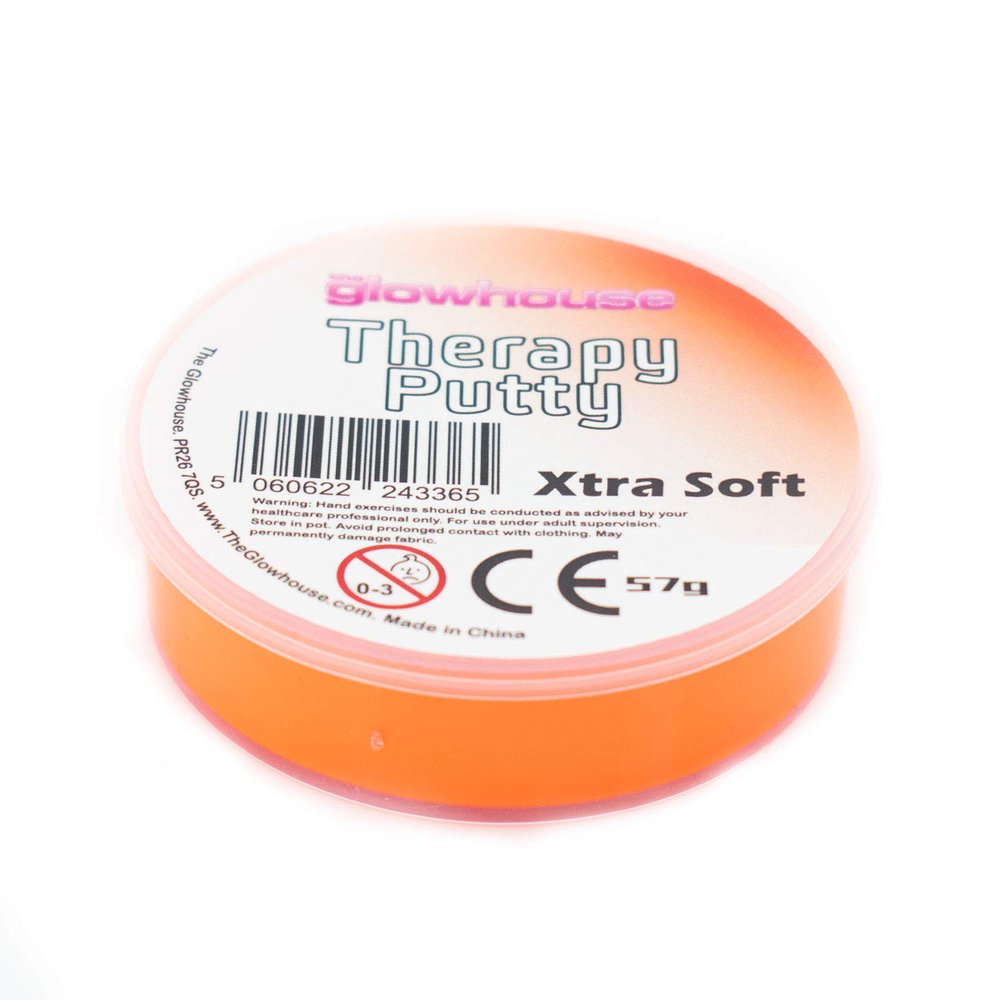 Premium Therapy Putty Squeezable Non-Toxic, Hand Exercise, Anti-Stress for Adults & Children (Orange - Xtra Soft)