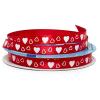 3/8" X 25 Yards Hearts On Narrow Satin Ribbon - Red - Roll 1 view 1