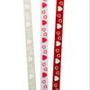 3/8" X 25 Yards Hearts On Narrow Satin Ribbon - Red - Roll 1 view 2