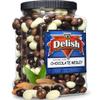 Gourmet Chocolate Bridge Mix Medley by Its Delish, 3 LBS Jumbo Container | Dark, Milk, and White Chocolate Coated Peanuts, Almonds, Raisins, Espresso Beans, Cashews, Macadamia Nuts Candy, Kosher Dairy view 1