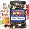Gourmet Chocolate Bridge Mix Medley by Its Delish, 3 LBS Jumbo Container | Dark, Milk, and White Chocolate Coated Peanuts, Almonds, Raisins, Espresso Beans, Cashews, Macadamia Nuts Candy, Kosher Dairy view 3