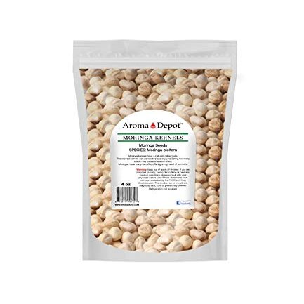 4 oz. Moringa Seeds KERNEL Shelled Clean 100% Natural, Raw Superfood Nutritional, Rich in Vitamins, Edible Seeds, Protein, Minerals, Potassium. (APX 400-500 Kernels)