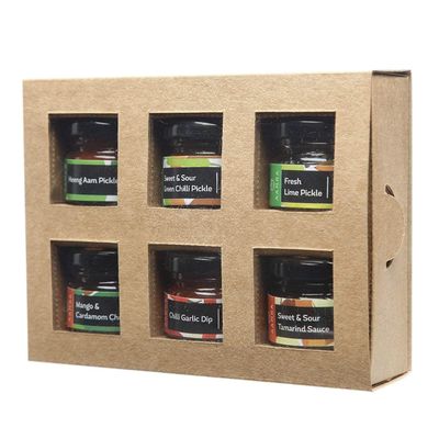 Aamra - Pickles & Chutneys Mini Collection (Pack of 6 Mini Jars of Aamra's Delicious Pickles & chutneys)