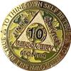 10 Month AA Medallion Reflex Camo Gold Plated Camouflage Color Chip view 1