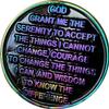 1 Month AA Medallion Reflex Rainbow Plated 30 Day Sobriety Chip view 4