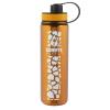 Giraffe Bottle 24oz Stainless Steel Drinking Bottle with Insulated and Direct-Drink Lids, Orange with Giraffe Pattern view 1