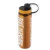 Giraffe Bottle 24oz Stainless Steel Drinking Bottle with Insulated and Direct-Drink Lids, Orange with Giraffe Pattern view 2
