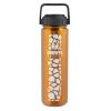 Giraffe Bottle 24oz Stainless Steel Drinking Bottle with Insulated and Direct-Drink Lids, Orange with Giraffe Pattern view 3