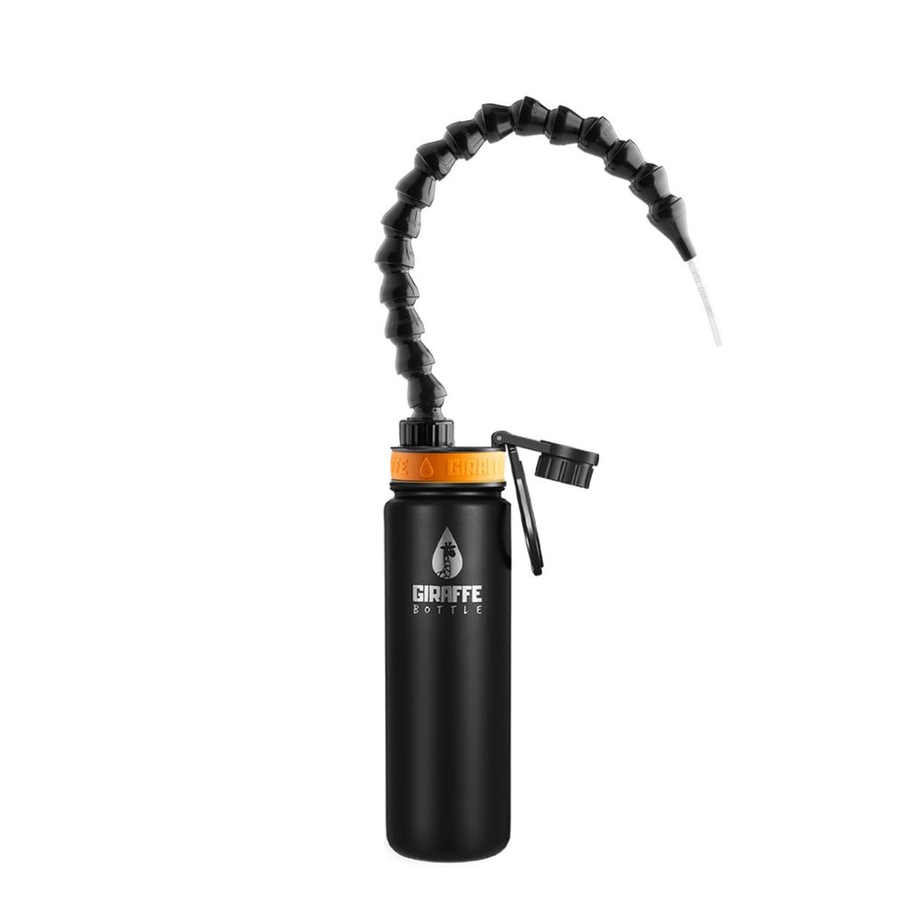 Giraffe Bottle Tower Hands Free Drinking System, Insulated Stainless Steel Bottle (length 15 in / 38 cm)