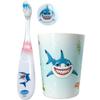 Lily's Home Kids Flashing Timer Toothbrush Kids with Soft Bristles, Rising Cup & Cover - Fun 2-Min Light-Up Brushing for Children - Toddler Soft Toothbrush Kit (Shark) view 1