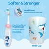 Lily's Home Kids Flashing Timer Toothbrush Kids with Soft Bristles, Rising Cup & Cover - Fun 2-Min Light-Up Brushing for Children - Toddler Soft Toothbrush Kit (Shark) view 3