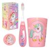 Lily's Home Kids Flashing Timer Toothbrush Kids with Soft Bristles, Rising Cup & Cover - Fun 2-Min Light-Up Brushing for Children - Toddler Soft Toothbrush Kit (Unicorn) view 1