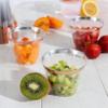PLASTICPRO 9 oz Disposable Plastic Party Cups,Old fashioned Designed Tumblers, Crystal Clear (Clear With Rose Gold Rim, 200) view 4