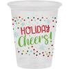 Creative Converting Christmas Plastic Cups, 16 oz. | Clear | 8 Pcs. view 1