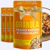 Kiss My Keto Granola Cereal  Grain Free Keto Cereal, Gluten Free Protein, Keto Nut for Yogurt (Peanut Butter & Chocolate, Pack of 4) view 1