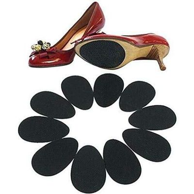 10 Paris Anti-Slip Shoes Heel Sole Grip Protector Pads Non-Slip Cushion Adhesive Grips Sole Stick Protector-Adhesive High-Heeled Shoe (Black)