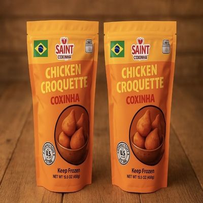 Coxinhas 2 Packages (15 units each package) Brazilian Chicken Croquettes - The Perfect Snack (No Mess) - Brazilian Coxinha