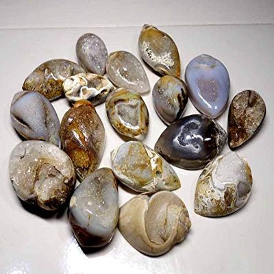 400 Carat Fossil Snail Druzy Agate Fancy Gemstone, Raw Crystals Gemstone, Jewelry Making Supplies, Chakra Healing, Energy Stone, Reiki, Yoga, Meditation, Art-Crafts-DIY Stone