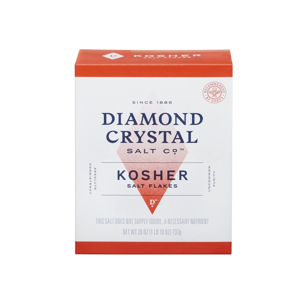 Diamond Crystal Kosher Salt Flakes - Full Flavor, No Additives - Staple for Professional Chefs and Home Cooks 26 Ounce (New Packaging)