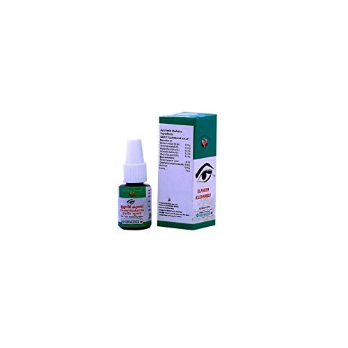 (Pack of 2) Vaidyaratnam Oushadhasala ELANEER KUZHAMPU (10ml) - by Venus.Exports