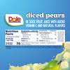 Dole Diced Pears in 100% Juice - Dole Fruit Bowls Snacks - 4 oz Fruit Bowls - 12 Pack view 2