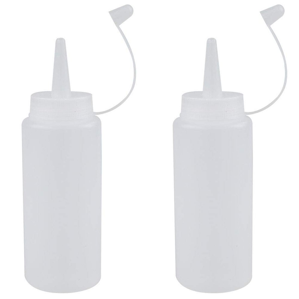 21 Century B63A10 12 oz Plastic Sauce Bottles - 2 Piece