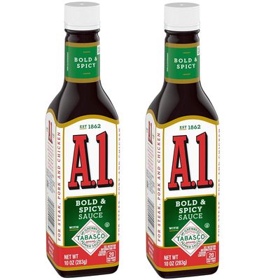 A1 Bold & Spicy Sauce with Tabasco Sauce 10 oz -- Pack of 2 Pack of 2