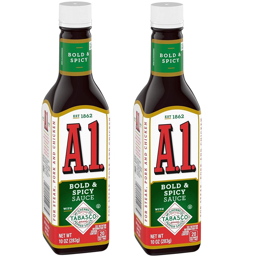A1 Bold & Spicy Sauce with Tabasco Sauce 10 oz -- Pack of 2 Pack of 2